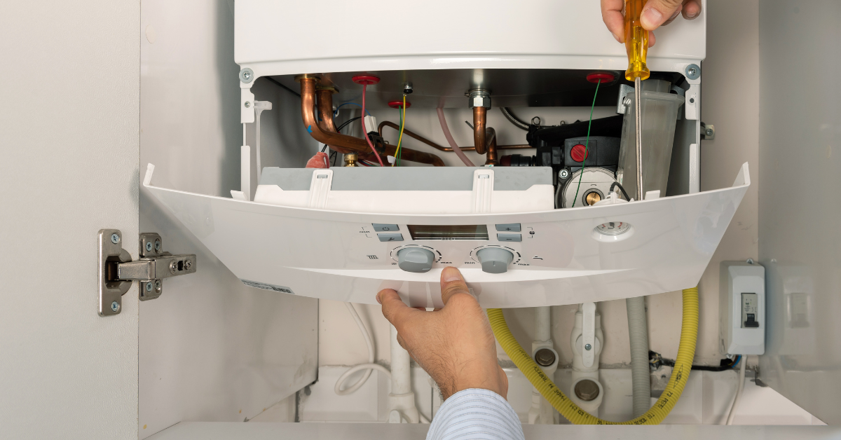 A gas boiler