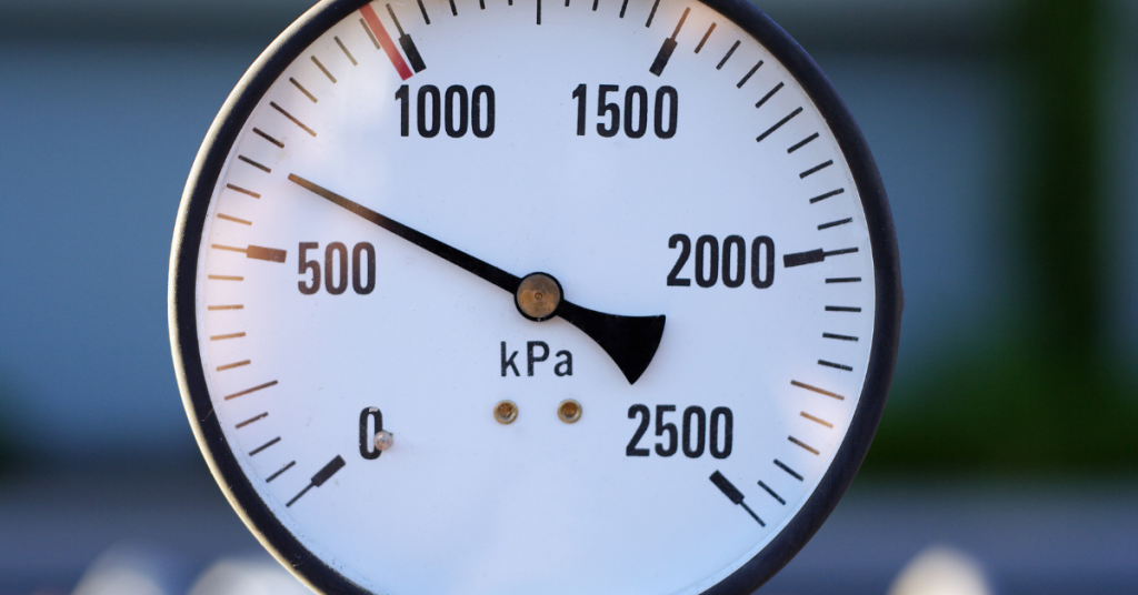 A boiler showing low pressure